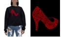 LA Pop Art Women's Word Art Crewneck High Heel Sweatshirt
